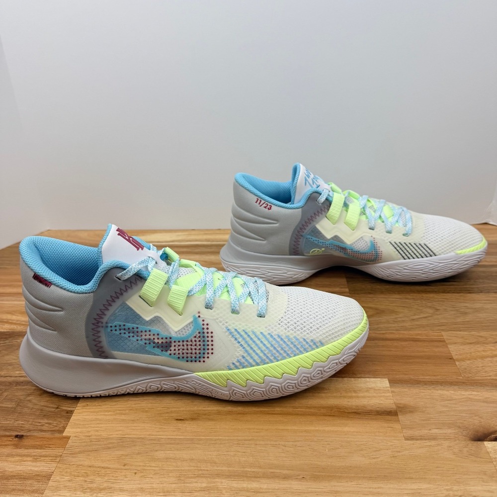 Nike Kyrie Irving Flytrap 5 Basketball Shoes Sneakers White Blue Size Mens 8.5 - Picture 9 of 12